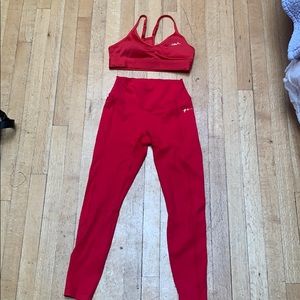 Victoria Secret Red Work out set.